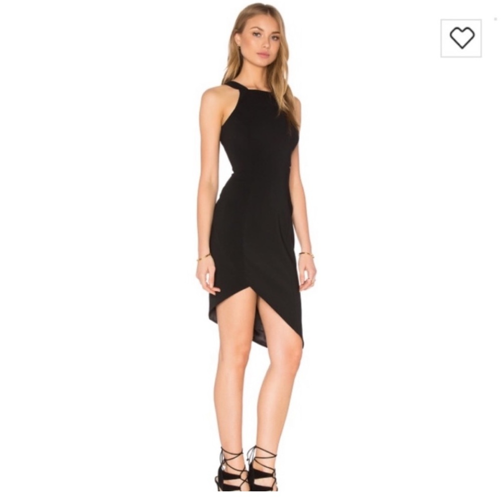 Revolve JAYGODFREY asymmetrical black‎ cutout dress